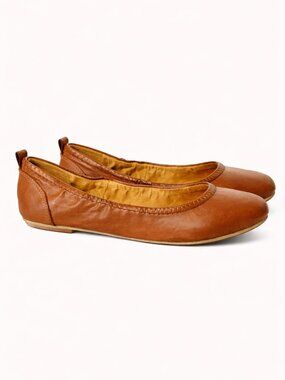 NIB MIA Lulu Cognac Tan Brown Ballet Flats Slip On Shoes Size 7